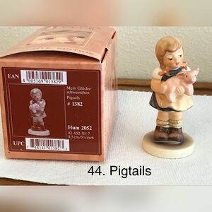 Mean glucksschweinchen pigtails vintage goebel Hummel 2052 1998